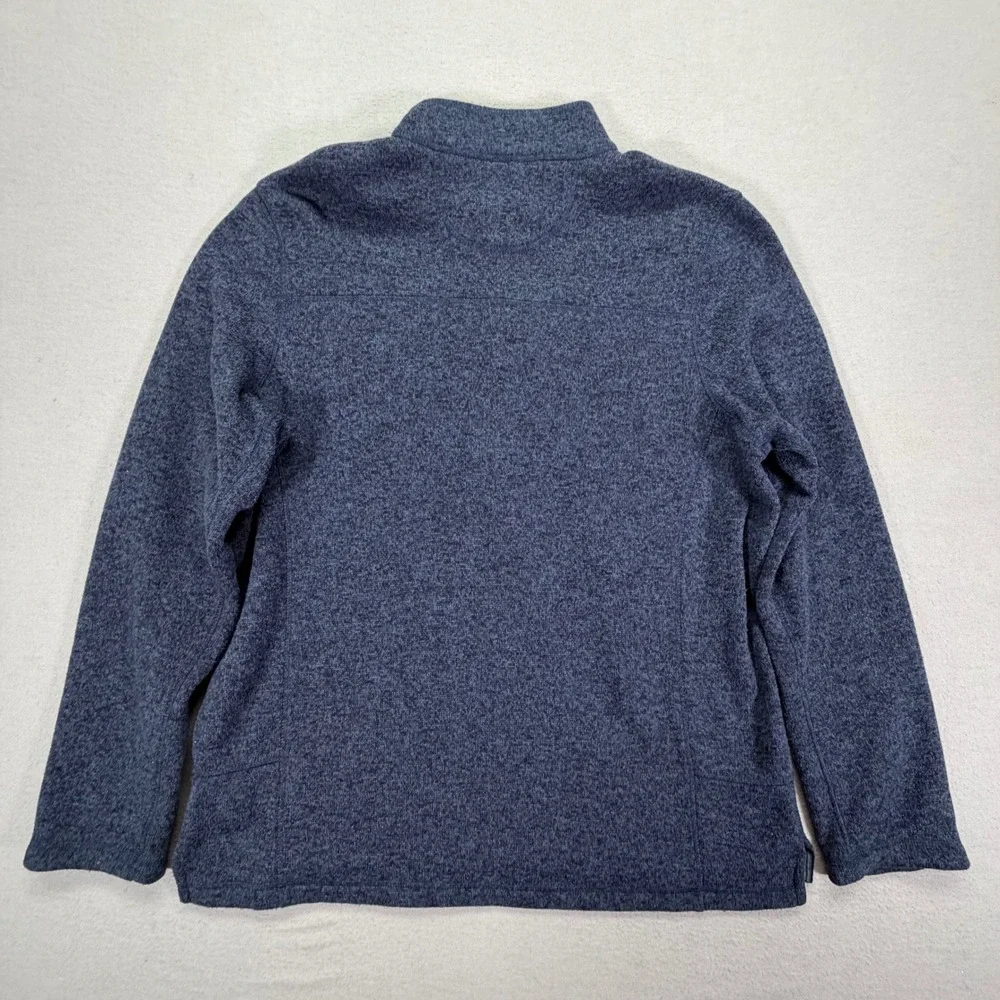 Woolrich Quarter Zip Pullover‎ Mens XL Blue Excellent Heathered Fleece Knit